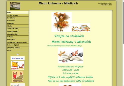 Zobrazit webové stránky Místní knihovna v Miloticích