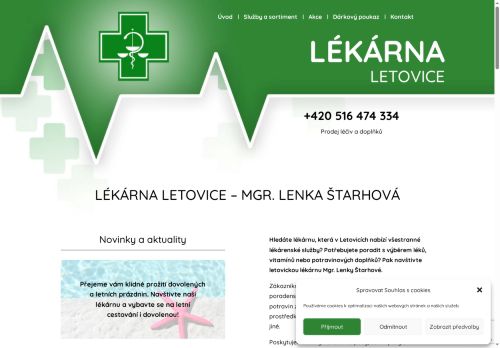Zobrazit webové stránky Lékárna Mgr. Štarhová Letovice