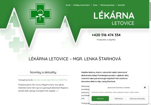 Zobrazit webové stránky Lékárna Mgr. Štarhová Letovice