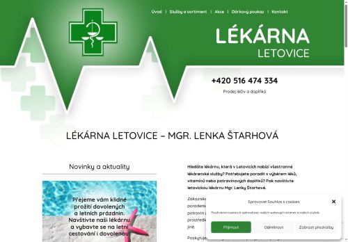 Zobrazit webové stránky Lékárna Mgr. Štarhová Letovice