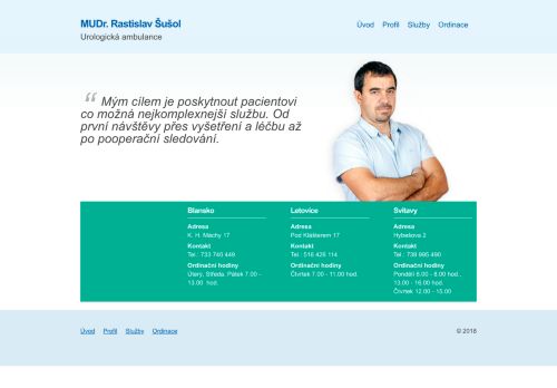 Zobrazit webové stránky Urologická ambulance - MUDr. Rastislav Šušol