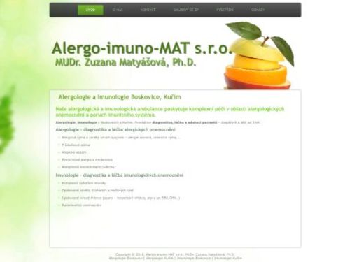 Alergologie a klinická imunologie - MUDr. Zuzana Matyášová, Ph.D.