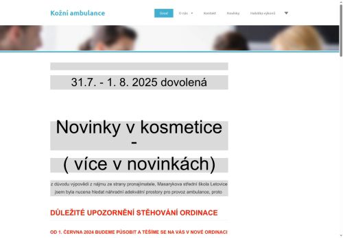 Zobrazit webové stránky Kožní ambulance - MUDr. Martina Krejčířová