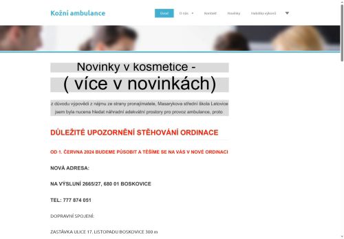 Zobrazit webové stránky Kožní ambulance - MUDr. Martina Krejčířová