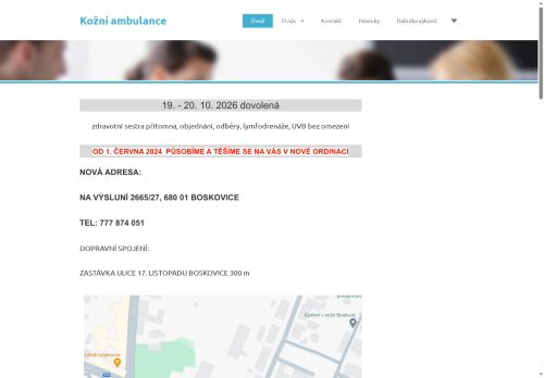 Zobrazit webové stránky Kožní ambulance - MUDr. Martina Krejčířová