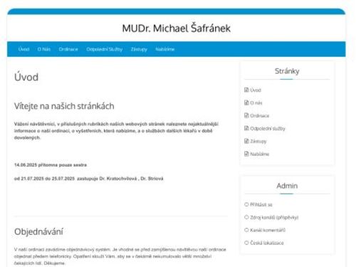 Praktický lékař - MUDr. Michael Šafránek