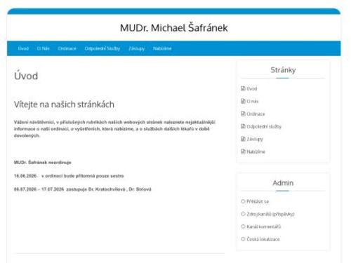 Praktický lékař - MUDr. Michael Šafránek