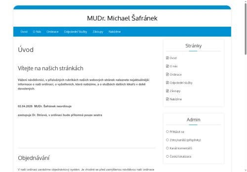 Zobrazit webové stránky Praktický lékař - MUDr. Michael Šafránek