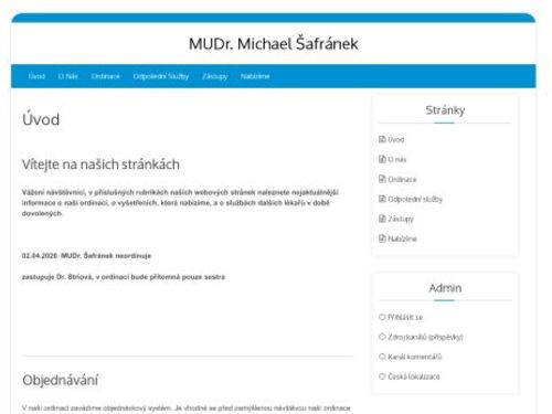 Praktický lékař - MUDr. Michael Šafránek