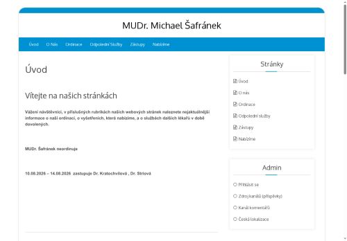 Zobrazit webové stránky Praktický lékař - MUDr. Michael Šafránek