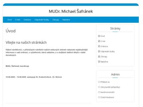 Praktický lékař - MUDr. Michael Šafránek