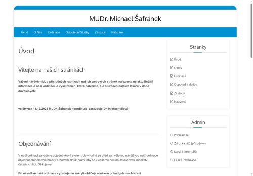 Zobrazit webové stránky Praktický lékař - MUDr. Michael Šafránek