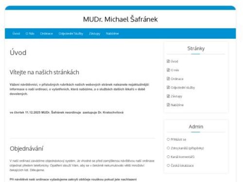 Praktický lékař - MUDr. Michael Šafránek