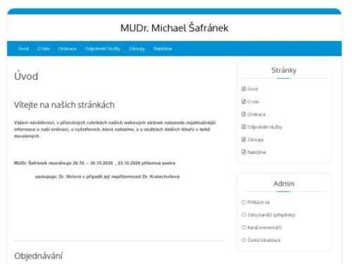 Praktický lékař - MUDr. Michael Šafránek