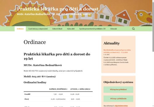 Zobrazit webové stránky Pediatrie - MUDr. Kateřina Bednaříková