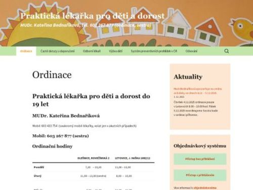 Pediatrie - MUDr. Kateřina Bednaříková