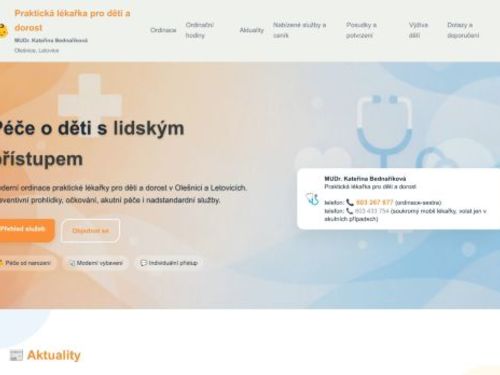 Pediatrie - MUDr. Kateřina Bednaříková