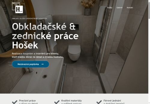 Zobrazit webové stránky Obkladačské práce Hošek