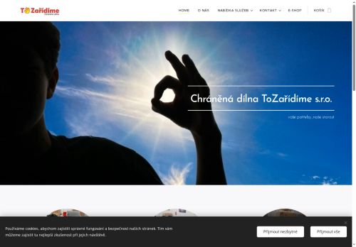 Webové stránky Chráněná dílna ToZařídíme s.r.o., Kuřim