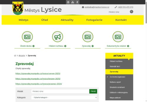 Zobrazit webové stránky Lysický zpravodaj