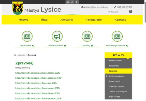 Zobrazit webové stránky Lysický zpravodaj
