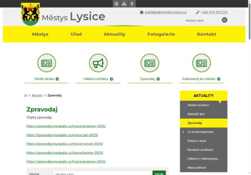 Zobrazit webové stránky Lysický zpravodaj