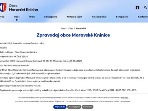 Zpravodaj obce Moravské Knínice