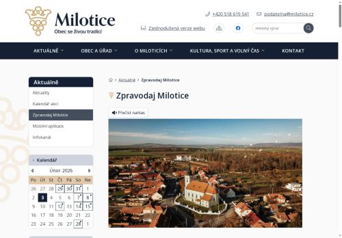 Zobrazit webové stránky Zpravodaj Milotice