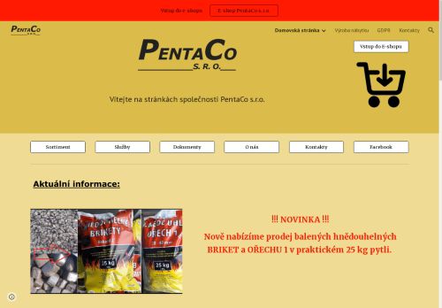 Zobrazit webové stránky PENTACO, spol. s r.o.