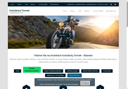Zobrazit webové stránky Autoškola Tomek