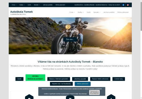 Zobrazit webové stránky Autoškola Tomek