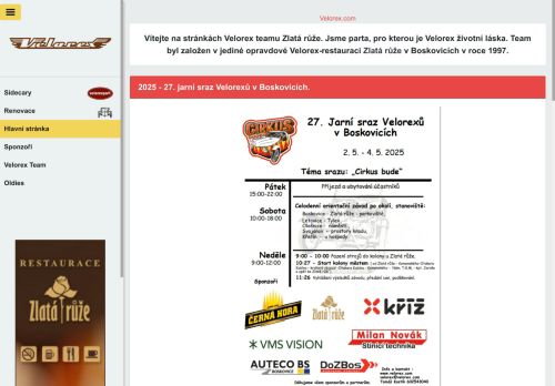 Zobrazit webové stránky Velorex - Tomáš Kostík