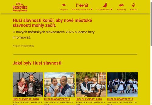 Zobrazit webové stránky Husí slavnosti v Boskovicích