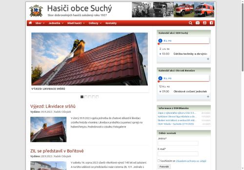 Zobrazit webové stránky SH ČMS - Sbor dobrovolných hasičů Suchý