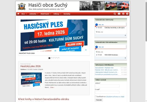 Zobrazit webové stránky SH ČMS - Sbor dobrovolných hasičů Suchý
