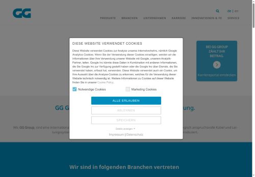 Webové stránky Gebauer a Griller Kabeltechnik, spol. s r.o., Mikulov