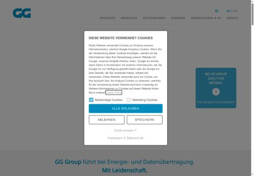 Webové stránky Gebauer a Griller Kabeltechnik, spol. s r.o., Mikulov