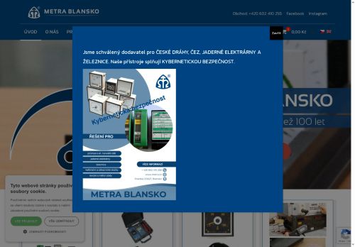 Zobrazit webové stránky METRA BLANSKO a.s.