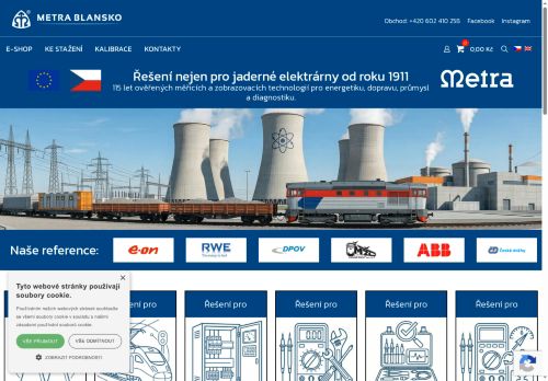 Zobrazit webové stránky METRA BLANSKO a.s.