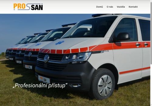 Webové stránky PROSSAN CZ s.r.o., Hustopeče