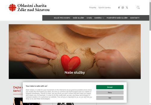 Webové stránky Diecézní charita Brno, Velké Meziříčí