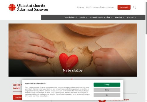 Webové stránky Diecézní charita Brno, Velké Meziříčí