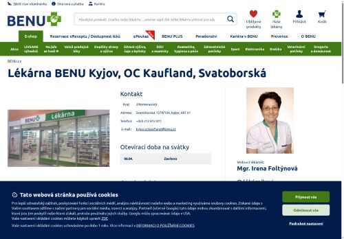 Zobrazit webové stránky Lékárna Benu Kyjov, OC Kaufland