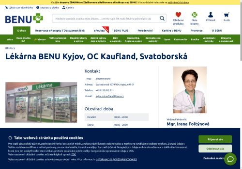 Zobrazit webové stránky Lékárna Benu Kyjov, OC Kaufland
