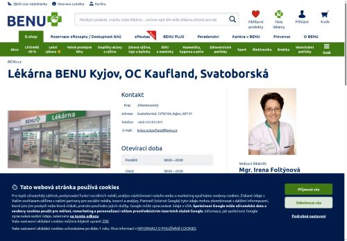 Zobrazit webové stránky Lékárna Benu Kyjov, OC Kaufland