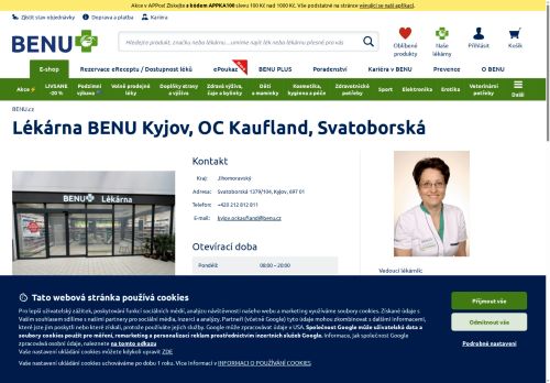Zobrazit webové stránky Lékárna Benu Kyjov, OC Kaufland