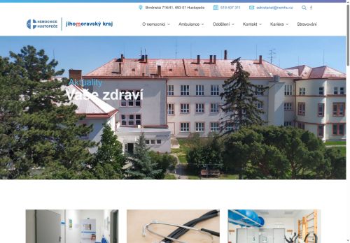 Webové stránky Nemocnice Hustopeče, příspěvková organizace, Hustopeče