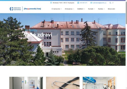 Webové stránky Nemocnice Hustopeče, příspěvková organizace, Hustopeče