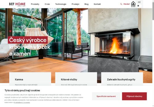 Webové stránky BeF Home s.r.o., Kotvrdovice