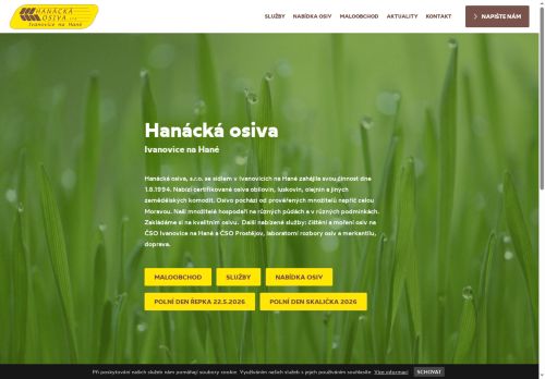Hanácká osiva, s.r.o. nabízí práci na pozici Prodavač/ka v obci Vyškov
